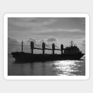 A Ship at Anchor in Thames Estuary Sticker